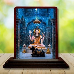 Car Desk/Table Top Lord Shiva Wooden Photo Stand 3x4 Inches, Compact & Stylish Spiritual Display For Car, Home & Office (Pack Of 1) (F14313) Car Desk/Table Top Lord Shiva Wooden Photo Stand 3x4 Inches, Compact & Stylish Spiritual Display For Car, Home & Office (Pack Of 1) (F14313)