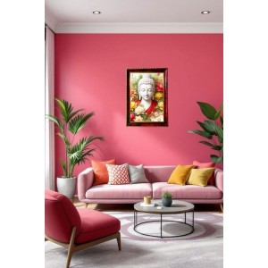 Serene Buddha Photo Frame For Wall & Table | 7x9 Inch Golden Cherry Finish | Decorative Serene Buddha Photo Frame For Home, Office & Pooja Room (F11396) Serene Buddha Photo Frame For Wall & Table | 7x9 Inch Golden Cherry Finish | Decorative Serene Buddha Photo Frame For Home, Office & Pooja Room (F11396)