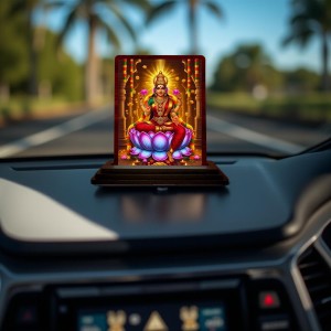 Car Desk/Table Top Maa Laxmi Wooden Photo Stand 3x4 Inches, Compact & Stylish Spiritual Display For Car, Home & Office (Pack Of 1) (F15085) Car Desk/Table Top Maa Laxmi Wooden Photo Stand 3x4 Inches, Compact & Stylish Spiritual Display For Car, Home & Office (Pack Of 1) (F15085)