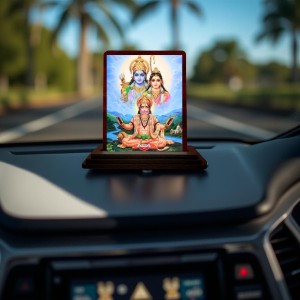 Car Desk/Table Top Lord Hanuman With Sita Rama Wooden Photo Stand 3x4 Inches, Compact & Stylish Spiritual Display For Car, Home & Office (Pack Of 1) (F14539) Car Desk/Table Top Lord Hanuman With Sita Rama Wooden Photo Stand 3x4 Inches, Compact & Stylish Spiritual Display For Car, Home & Office (Pack Of 1) (F14539)