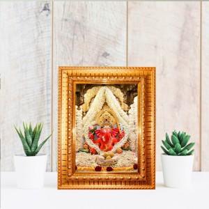 Siddhivinayak Ganapati Golden Designer Photo Frame | 16x20 Inch Religious Wall Hanging Frame For Home & Office Decoration | Hindu Deity Spiritual Gift Item Siddhivinayak Ganapati Golden Designer Photo Frame | 16x20 Inch Religious Wall Hanging Frame For Home & Office Decoration | Hindu Deity Spiritual Gift Item