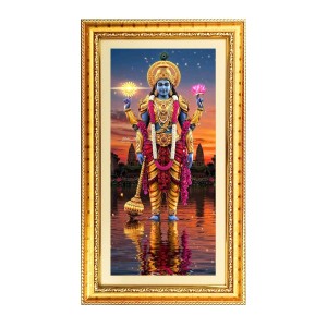 Lord Vishnu Digital Golden Color Photo Frame | Hindu Religious Wall Decor | 8x15 Inches - Inspirational Wall Art For Office, Home Decor - Ideal Spiritual Gift (F10396) Lord Vishnu Digital Golden Color Photo Frame | Hindu Religious Wall Decor | 8x15 Inches - Inspirational Wall Art For Office, Home Decor - Ideal Spiritual Gift (F10396)