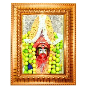 Joy Maa Tara Golden Designer Photo Frame | 10x14 Inch Religious Wall Hanging Frame For Home & Office Decoration | Hindu Deity Spiritual Gift Item