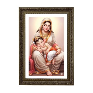 Parvati And Ganesh Big Photo Frame - 20x28 Inches For Home,Temple & Office Decoration (F11088)