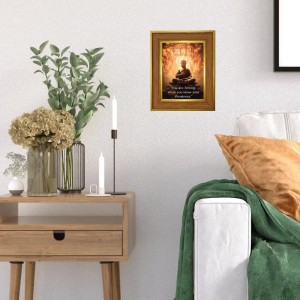 Buddha Photo Frame 10x14 Inches-Brown Wooden Frame For Home, Office & Temple Decoration And Gifting (F6321) Buddha Photo Frame 10x14 Inches-Brown Wooden Frame For Home, Office & Temple Decoration And Gifting (F6321)