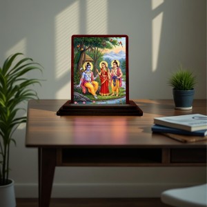 Car Desk/Table Top Lord RamSiya Wooden Photo Stand 3x4 Inches, Compact & Stylish Spiritual Display For Car, Home & Office (Pack Of 1) (F15193) Car Desk/Table Top Lord RamSiya Wooden Photo Stand 3x4 Inches, Compact & Stylish Spiritual Display For Car, Home & Office (Pack Of 1) (F15193)