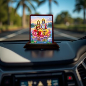 Car Desk/Table Top Lord Vishnu Lakshmi Wooden Photo Stand 3x4 Inches, Compact & Stylish Spiritual Display For Car, Home & Office (Pack Of 1) (F14190) Car Desk/Table Top Lord Vishnu Lakshmi Wooden Photo Stand 3x4 Inches, Compact & Stylish Spiritual Display For Car, Home & Office (Pack Of 1) (F14190)