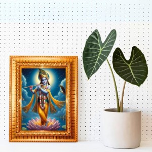 Lord Ganesha Golden Designer Photo Frame | 12x16 Inch Religious Wall Hanging Frame For Home, Office Decoration and Spiritual Gift Item (M5) Lord Ganesha Golden Designer Photo Frame | 12x16 Inch Religious Wall Hanging Frame For Home, Office Decoration and Spiritual Gift Item (M5)