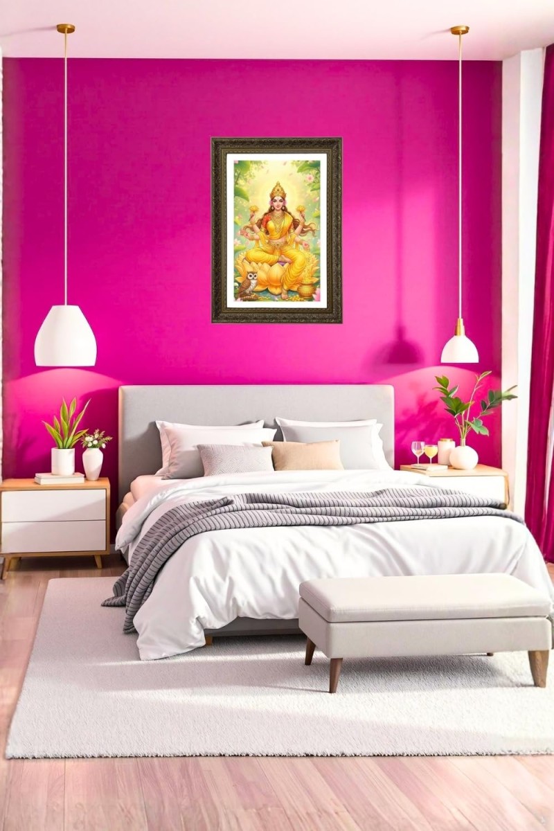 Maa Lakhsmi Big Photo Frame - 20x28 Inches For Home,Temple & Office Decoration (F10747)