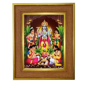 Lord Vishnu Photo Frame 18x22 Inches-Brown Wooden Frame For Home, Office & Temple Decoration And Gifting (F6247) Lord Vishnu Photo Frame 18x22 Inches-Brown Wooden Frame For Home, Office & Temple Decoration And Gifting (F6247)