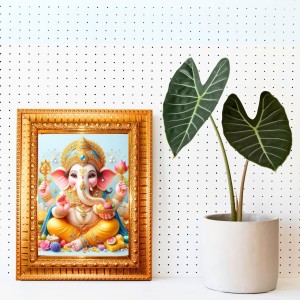 Lord Jagannath Golden Designer Photo Frame | 10x14 Inch Religious Wall Hanging Frame For Home, Office Decoration and Spiritual Gift Item (M4) Lord Jagannath Golden Designer Photo Frame | 10x14 Inch Religious Wall Hanging Frame For Home, Office Decoration and Spiritual Gift Item (M4)