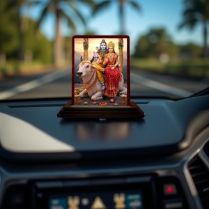 Car Desk/Table Top Lord Shiva And Parvathi Wooden Photo Stand 3x4 Inches, Compact & Stylish Spiritual Display For Car, Home & Office (Pack Of 1) (F14326) Car Desk/Table Top Lord Shiva And Parvathi Wooden Photo Stand 3x4 Inches, Compact & Stylish Spiritual Display For Car, Home & Office (Pack Of 1) (F14326)