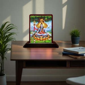 Car Desk/Table Top Lord Shiva Wooden Photo Stand 3x4 Inches, Compact & Stylish Spiritual Display For Car, Home & Office (Pack Of 1) (F14534) Car Desk/Table Top Lord Shiva Wooden Photo Stand 3x4 Inches, Compact & Stylish Spiritual Display For Car, Home & Office (Pack Of 1) (F14534)