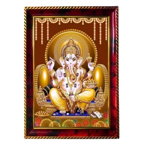 God Vinayaka Photo Frame For Wall & Table | 7x9 Inch Golden Cherry Finish | Decorative God Vinayaka Photo Frame For Home, Office & Pooja Room (F11332) God Vinayaka Photo Frame For Wall & Table | 7x9 Inch Golden Cherry Finish | Decorative God Vinayaka Photo Frame For Home, Office & Pooja Room (F11332)