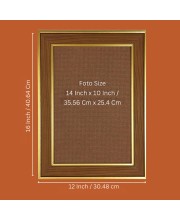 Yogi Guru Photo Frame 10x14 Inches-Brown Wooden Frame For Home, Office & Temple Decoration And Gifting (F6282)