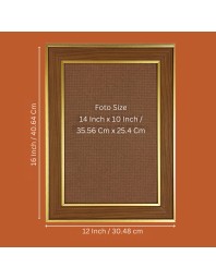 Godess Durga Photo Frame 10x14 Inches-Brown Wooden Frame For Home, Office & Temple Decoration And Gifting (F6260)