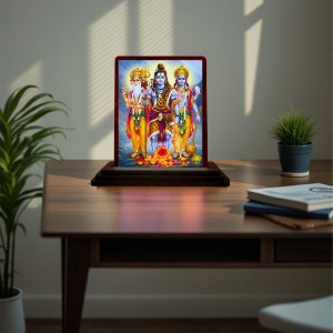 Car Desk/Table Top Lord Shankar Wooden Photo Stand 3x4 Inches, Compact & Stylish Spiritual Display For Car, Home & Office (Pack Of 1) (F15062) Car Desk/Table Top Lord Shankar Wooden Photo Stand 3x4 Inches, Compact & Stylish Spiritual Display For Car, Home & Office (Pack Of 1) (F15062)