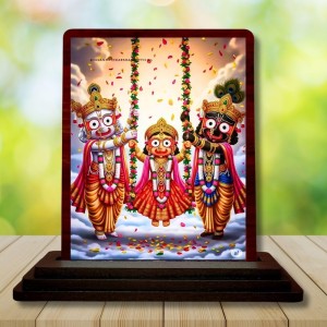 Car Desk/Table Top Lord Jagannath Wooden Photo Stand 3x4 Inches, Compact & Stylish Spiritual Display For Car, Home & Office (Pack Of 1) (F14499) Car Desk/Table Top Lord Jagannath Wooden Photo Stand 3x4 Inches, Compact & Stylish Spiritual Display For Car, Home & Office (Pack Of 1) (F14499)