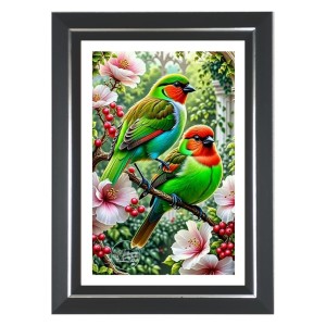 Parrot Lovebirds Photo Wall & Table Frame | 12x16 Inch Black Designer | Perfect For Gifting & Home Decor (F9570) Parrot Lovebirds Photo Wall & Table Frame | 12x16 Inch Black Designer | Perfect For Gifting & Home Decor (F9570)