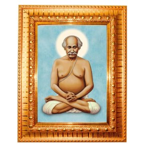 Lahiri Mahasaya Golden Designer Photo Frame | 14x18 Inch Religious Wall Hanging Frame For Home & Office Decoration | Hindu Deity Spiritual Gift Item Lahiri Mahasaya Golden Designer Photo Frame | 14x18 Inch Religious Wall Hanging Frame For Home & Office Decoration | Hindu Deity Spiritual Gift Item