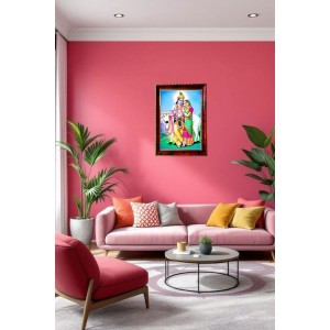 Radha Krishna Photo Frame For Wall & Table | 7x9 Inch Golden Cherry Finish | Decorative Radha Krishna Photo Frame For Home, Office & Pooja Room (F11646) Radha Krishna Photo Frame For Wall & Table | 7x9 Inch Golden Cherry Finish | Decorative Radha Krishna Photo Frame For Home, Office & Pooja Room (F11646)