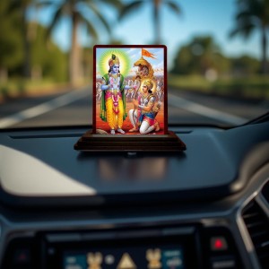 Car Desk/Table Top Lord Ram Wooden Photo Stand 3x4 Inches, Compact & Stylish Spiritual Display For Car, Home & Office (Pack Of 1) (F15147) Car Desk/Table Top Lord Ram Wooden Photo Stand 3x4 Inches, Compact & Stylish Spiritual Display For Car, Home & Office (Pack Of 1) (F15147)