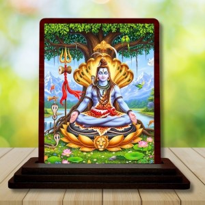 Car Desk/Table Top Lord Shiva Wooden Photo Stand 3x4 Inches, Compact & Stylish Spiritual Display For Car, Home & Office (Pack Of 1) (F14534) Car Desk/Table Top Lord Shiva Wooden Photo Stand 3x4 Inches, Compact & Stylish Spiritual Display For Car, Home & Office (Pack Of 1) (F14534)