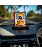 Car Desk/Table Top Jyothirlingam Wooden Photo Stand 3x4 Inches, Compact & Stylish Spiritual Display For Car, Home & Office (Pack Of 1) (F14472)