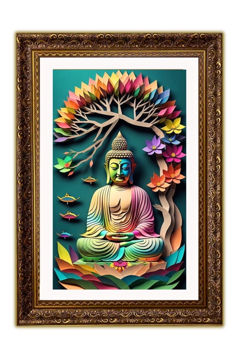 Vertical16X24 Inches Frame Big Photo Frame - 20x28 Inches For Home,Temple & Office Decoration (F10911)