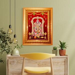 Tirupati Balaji Golden Designer Photo Frame | 10x14 Inch Religious Wall Hanging Frame For Home & Office Decoration | Hindu Deity Tirupati Balaji Spiritual Gift Item Tirupati Balaji Golden Designer Photo Frame | 10x14 Inch Religious Wall Hanging Frame For Home & Office Decoration | Hindu Deity Tirupati Balaji Spiritual Gift Item