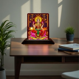 Car Desk/Table Top Maa Laxmi Wooden Photo Stand 3x4 Inches, Compact & Stylish Spiritual Display For Car, Home & Office (Pack Of 1) (F15056) Car Desk/Table Top Maa Laxmi Wooden Photo Stand 3x4 Inches, Compact & Stylish Spiritual Display For Car, Home & Office (Pack Of 1) (F15056)