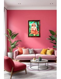 Adi Shankaracharya Photo Frame For Wall & Table | 7x9 Inch Golden Cherry Finish | Decorative Adi Shankaracharya Photo Frame For Home, Office & Pooja Room (F11354)
