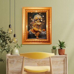 Lord Ganesha Golden Designer Photo Frame | 16x20 Inch Religious Wall Hanging Frame For Home, Office Decoration and Spiritual Gift Item (M3) Lord Ganesha Golden Designer Photo Frame | 16x20 Inch Religious Wall Hanging Frame For Home, Office Decoration and Spiritual Gift Item (M3)
