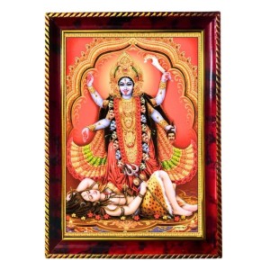 Maa Kali Photo Frame For Wall & Table | 7x9 Inch Golden Cherry Finish | Decorative Maa Kali Photo Frame For Home, Office & Pooja Room (F11686) Maa Kali Photo Frame For Wall & Table | 7x9 Inch Golden Cherry Finish | Decorative Maa Kali Photo Frame For Home, Office & Pooja Room (F11686)