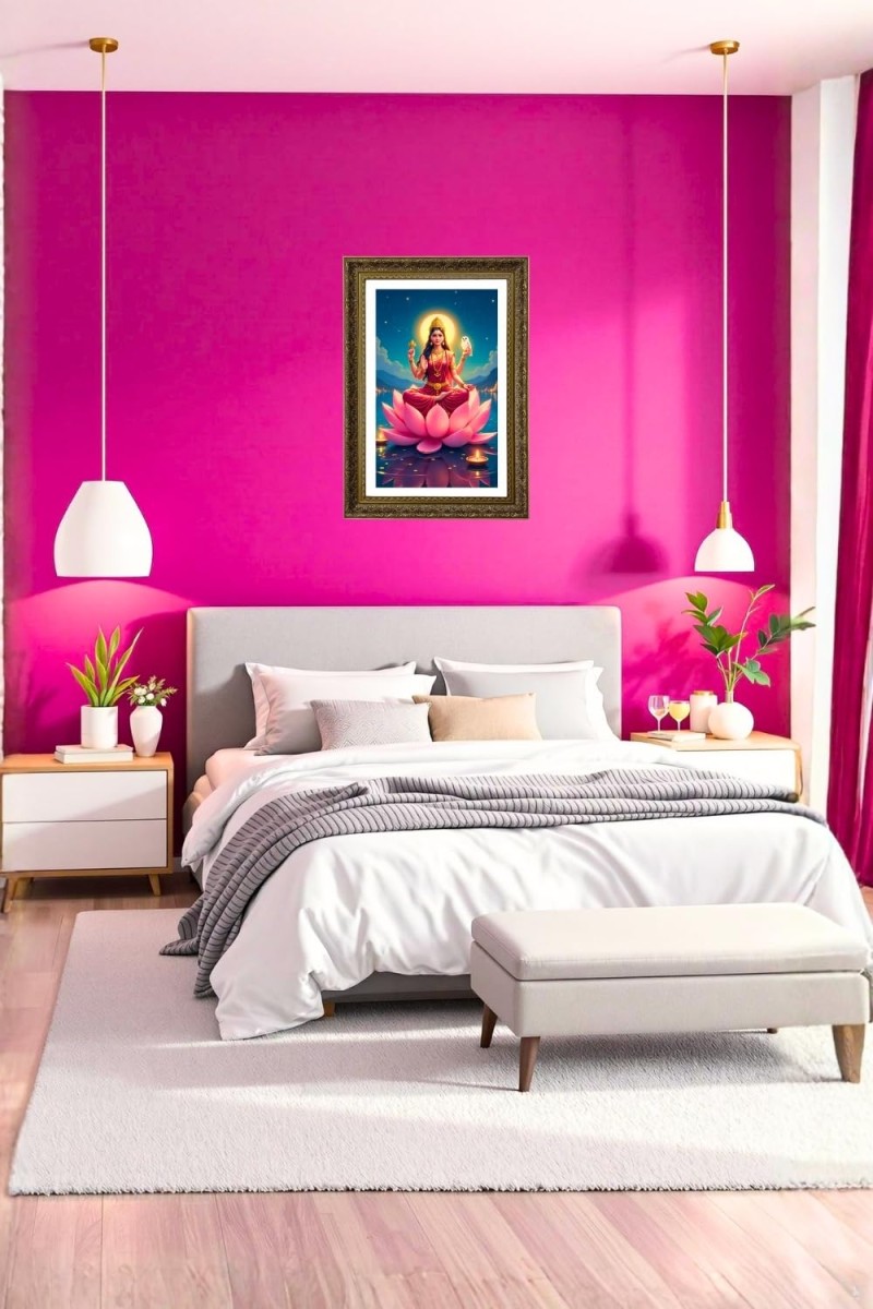 Maa Lakmi Big Photo Frame - 20x28 Inches For Home,Temple & Office Decoration (F10723)