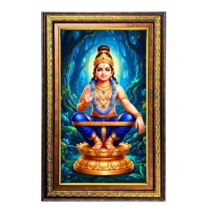 God Ayyappa Digital Golden Balck Color Photo Frame | Hindu Religious Wall Decor | 10x16 Inches - Inspirational Wall Art For Office, Home Decor - Ideal Spiritual Gift (F16558) God Ayyappa Digital Golden Balck Color Photo Frame | Hindu Religious Wall Decor | 10x16 Inches - Inspirational Wall Art For Office, Home Decor - Ideal Spiritual Gift (F16558)