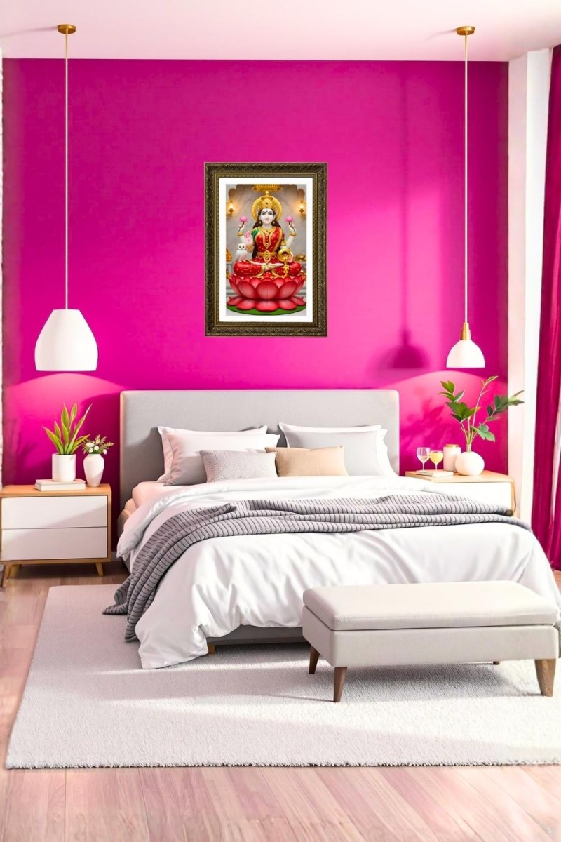 Maa Lakhsmi Big Photo Frame - 20x28 Inches For Home,Temple & Office Decoration (F10666)