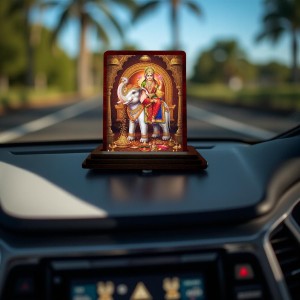 Car Desk/Table Top Goddess Lakshmi Wooden Photo Stand 3x4 Inches, Compact & Stylish Spiritual Display For Car, Home & Office (Pack Of 1) (F14555) Car Desk/Table Top Goddess Lakshmi Wooden Photo Stand 3x4 Inches, Compact & Stylish Spiritual Display For Car, Home & Office (Pack Of 1) (F14555)