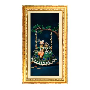 Divine Radha Krishna Digital Golden Color Photo Frame | Hindu Religious Wall Decor | 12x19 Inches - Inspirational Wall Art For Office, Home Decor - Ideal Spiritual Gift (F10393) Divine Radha Krishna Digital Golden Color Photo Frame | Hindu Religious Wall Decor | 12x19 Inches - Inspirational Wall Art For Office, Home Decor - Ideal Spiritual Gift (F10393)