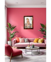 Swaminarayan Photo Frame For Wall & Table | 7x9 Inch Golden Cherry Finish | Decorative Swaminarayan Photo Frame For Home, Office & Pooja Room (F11432)