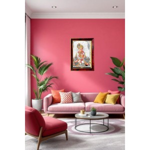 Swaminarayan Photo Frame For Wall & Table | 7x9 Inch Golden Cherry Finish | Decorative Swaminarayan Photo Frame For Home, Office & Pooja Room (F11432) Swaminarayan Photo Frame For Wall & Table | 7x9 Inch Golden Cherry Finish | Decorative Swaminarayan Photo Frame For Home, Office & Pooja Room (F11432)