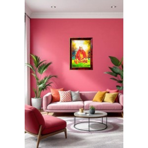 Swami Srila Prabhupada Ji Photo Frame For Wall & Table | 7x9 Inch Golden Cherry Finish | Decorative Swami Srila Prabhupada Ji Photo Frame For Home, Office & Pooja Room (F11527) Swami Srila Prabhupada Ji Photo Frame For Wall & Table | 7x9 Inch Golden Cherry Finish | Decorative Swami Srila Prabhupada Ji Photo Frame For Home, Office & Pooja Room (F11527)