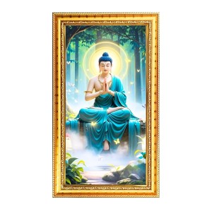 Buddhisim Digital Golden Color Photo Frame | Hindu Religious Wall Decor | 10x17 Inches - Inspirational Wall Art For Office, Home Decor - Ideal Spiritual Gift (F10370) Buddhisim Digital Golden Color Photo Frame | Hindu Religious Wall Decor | 10x17 Inches - Inspirational Wall Art For Office, Home Decor - Ideal Spiritual Gift (F10370)