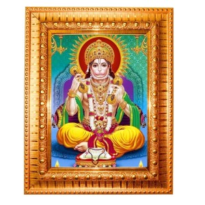 Lord Hanuman Golden Designer Photo Frame | 18x22 Inch Religious Wall Hanging Frame For Home & Office Decoration | Hindu Deity Spiritual Gift Item Lord Hanuman Golden Designer Photo Frame | 18x22 Inch Religious Wall Hanging Frame For Home & Office Decoration | Hindu Deity Spiritual Gift Item