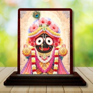 Car Desk/Table Top Lord Jagannath Wooden Photo Stand 3x4 Inches, Compact & Stylish Spiritual Display For Car, Home & Office (Pack Of 1) (F14598) Car Desk/Table Top Lord Jagannath Wooden Photo Stand 3x4 Inches, Compact & Stylish Spiritual Display For Car, Home & Office (Pack Of 1) (F14598)