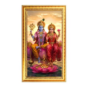 Lakhsmi & Narayan Digital Golden Color Photo Frame | Hindu Religious Wall Decor | 8x15 Inches - Inspirational Wall Art For Office, Home Decor - Ideal Spiritual Gift (F10218) Lakhsmi & Narayan Digital Golden Color Photo Frame | Hindu Religious Wall Decor | 8x15 Inches - Inspirational Wall Art For Office, Home Decor - Ideal Spiritual Gift (F10218)