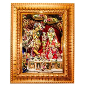 Radha And Krishna Golden Designer Photo Frame | 10x14 Inch Religious Wall Hanging Frame For Home & Office Decoration | Hindu Deity Radha And Krishna Spiritual Gift Item Radha And Krishna Golden Designer Photo Frame | 10x14 Inch Religious Wall Hanging Frame For Home & Office Decoration | Hindu Deity Radha And Krishna Spiritual Gift Item