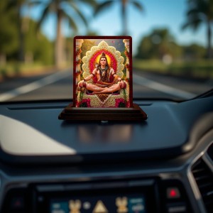 Car Desk/Table Top Lord Shiva Wooden Photo Stand 3x4 Inches, Compact & Stylish Spiritual Display For Car, Home & Office (Pack Of 1) (F14147) Car Desk/Table Top Lord Shiva Wooden Photo Stand 3x4 Inches, Compact & Stylish Spiritual Display For Car, Home & Office (Pack Of 1) (F14147)