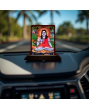 Car Desk/Table Top Gorakhnath Ji Wooden Photo Stand 3x4 Inches, Compact & Stylish Spiritual Display For Car, Home & Office (Pack Of 1) (F14134)
