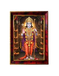 Lord Rama Photo Frame For Wall & Table | 7x9 Inch Golden Cherry Finish | Decorative Lord Rama Photo Frame For Home, Office & Pooja Room (F11680)